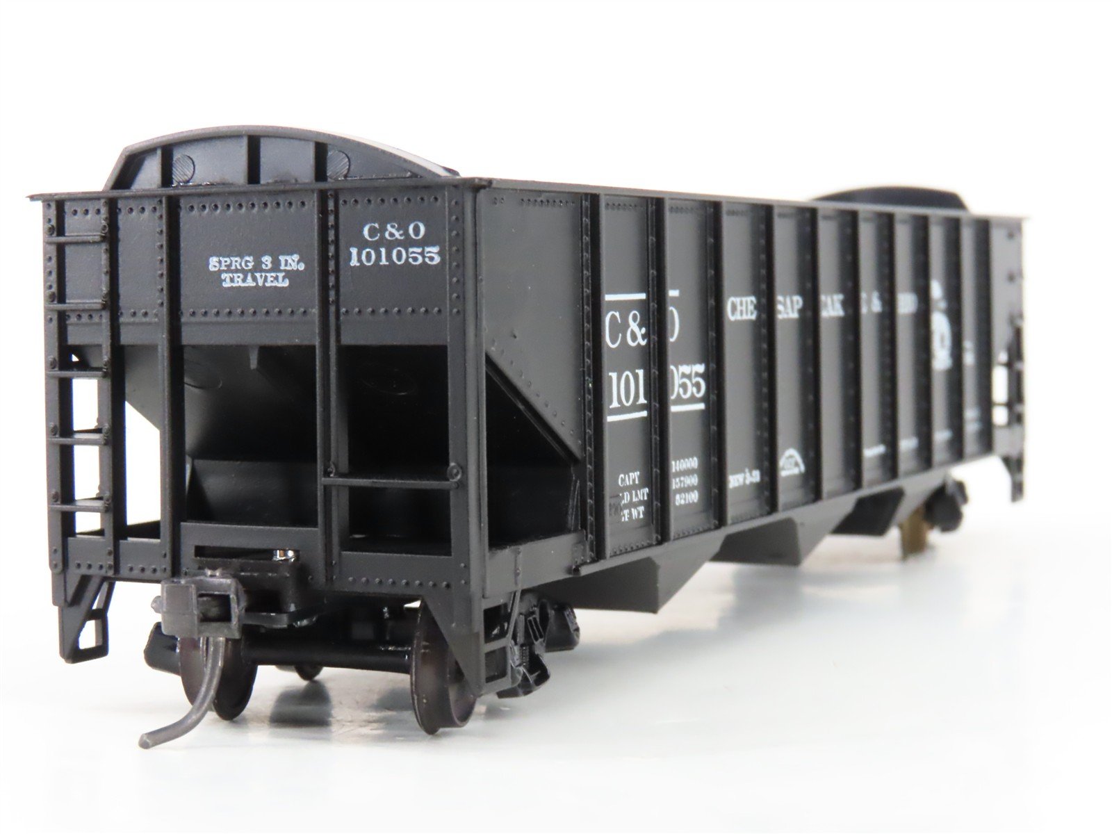 LOT of 2 HO Scale Roundhouse 1499 C&O Progress 3-Bay Open Hopper - Upgraded
