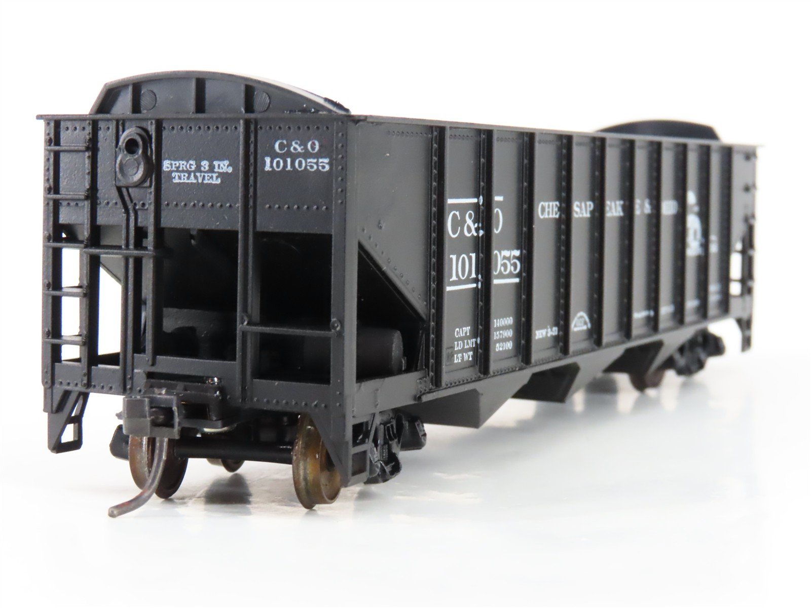 LOT of 2 HO Scale Roundhouse 1499 C&O Progress 3-Bay Open Hopper - Upgraded
