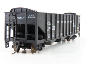LOT of 2 HO Scale Roundhouse 1499 C&O Progress 3-Bay Open Hopper - Upgraded