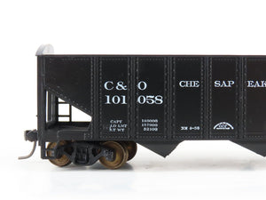 LOT of 2 HO Scale Roundhouse 1499 C&O Progress 3-Bay Open Hopper - Upgraded