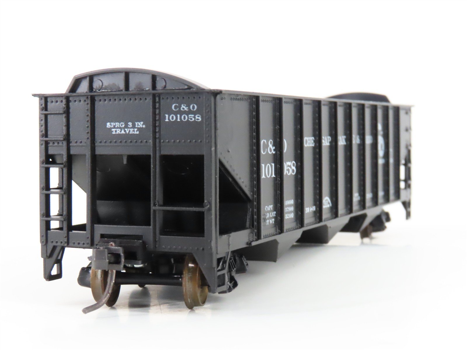 LOT of 2 HO Scale Roundhouse 1499 C&O Progress 3-Bay Open Hopper - Upgraded