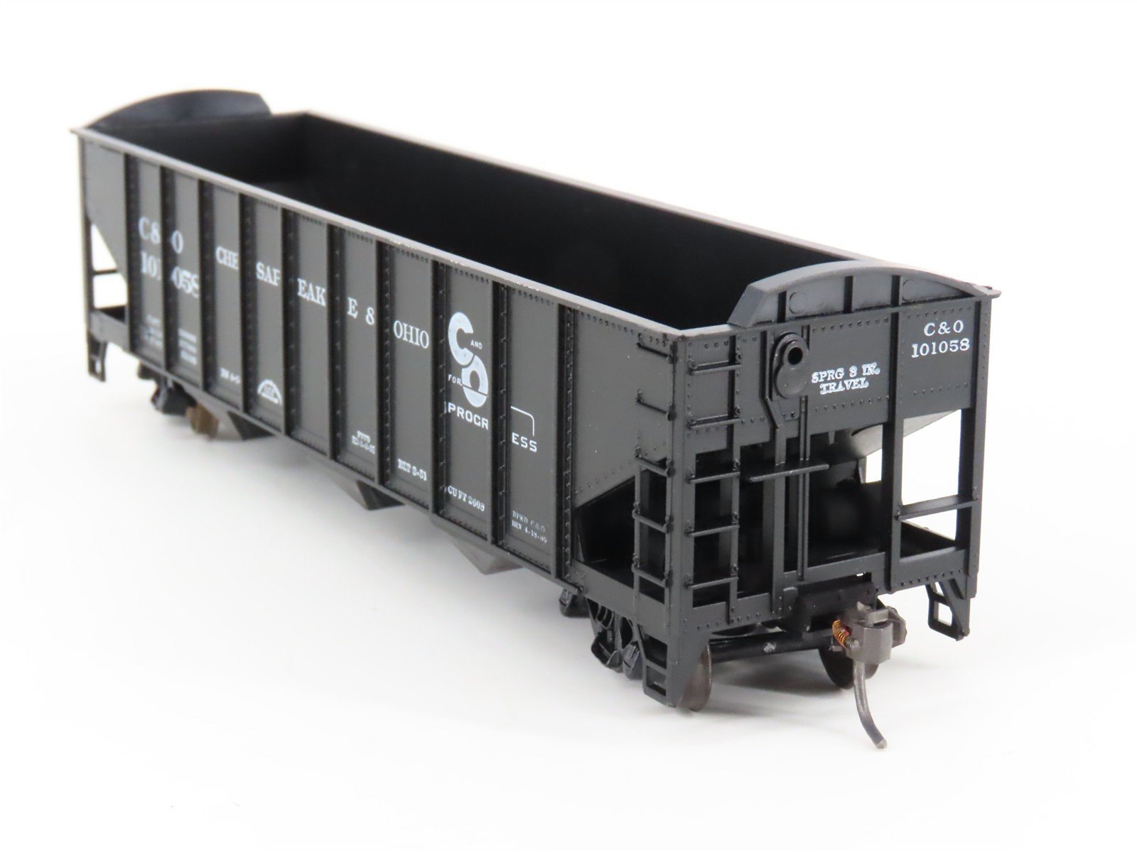 LOT of 2 HO Scale Roundhouse 1499 C&O Progress 3-Bay Open Hopper - Upgraded