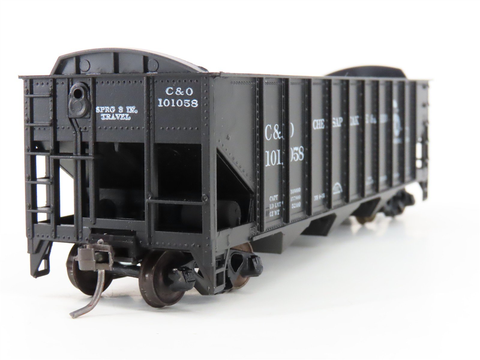 LOT of 2 HO Scale Roundhouse 1499 C&O Progress 3-Bay Open Hopper - Upgraded