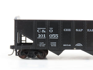 LOT of 2 HO Scale Roundhouse 1499 C&O Progress 3-Bay Open Hopper - Upgraded