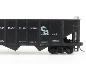 LOT of 2 HO Scale Roundhouse 1499 C&O Progress 3-Bay Open Hopper - Upgraded