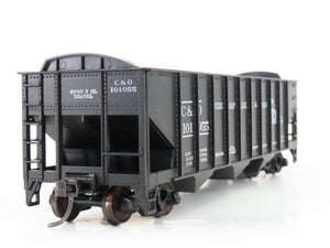 LOT of 2 HO Scale Roundhouse 1499 C&O Progress 3-Bay Open Hopper - Upgraded