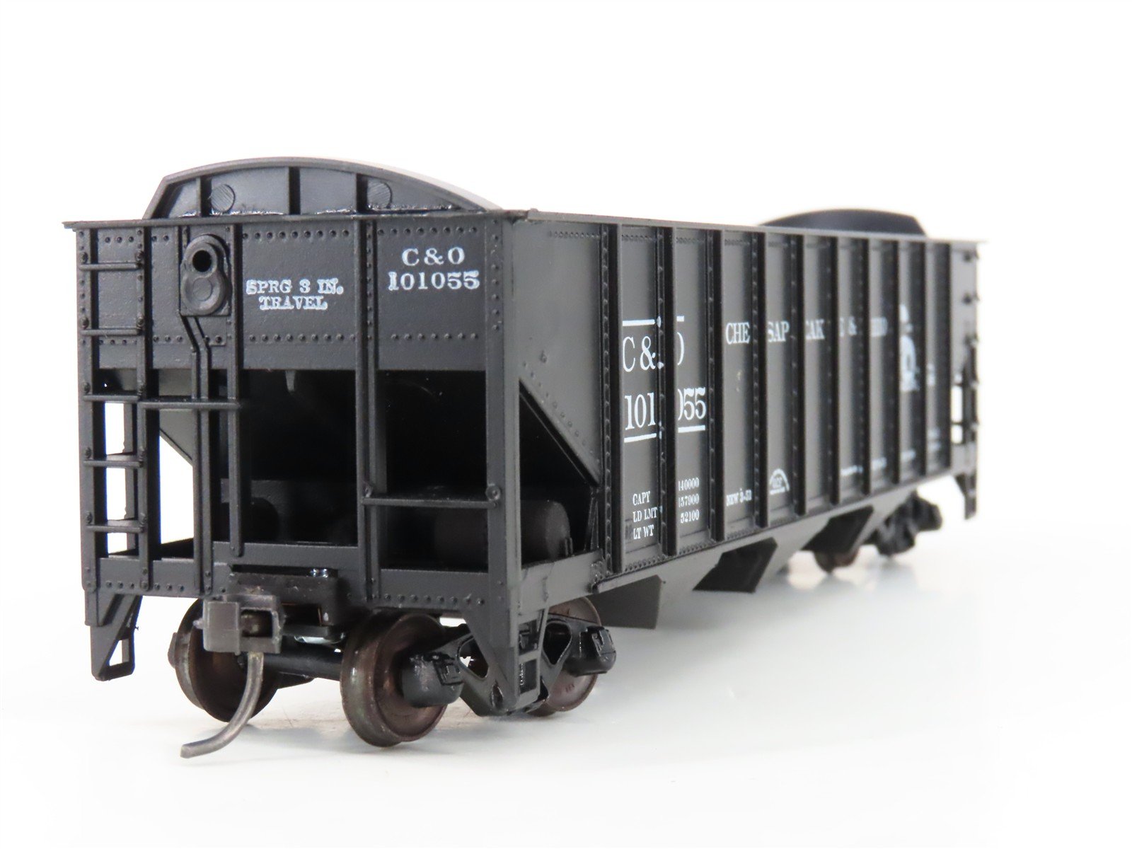 LOT of 2 HO Scale Roundhouse 1499 C&O Progress 3-Bay Open Hopper - Upgraded