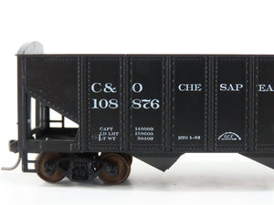 LOT of 2 HO Scale Roundhouse 1499 C&O Progress 3-Bay Open Hopper - Upgraded
