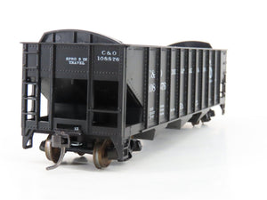 LOT of 2 HO Scale Roundhouse 1499 C&O Progress 3-Bay Open Hopper - Upgraded