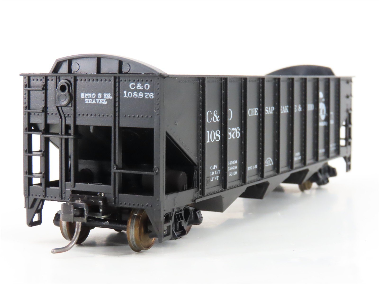LOT of 2 HO Scale Roundhouse 1499 C&O Progress 3-Bay Open Hopper - Upgraded