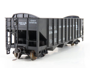LOT of 2 HO Scale Roundhouse 1499 C&O Progress 3-Bay Open Hopper - Upgraded