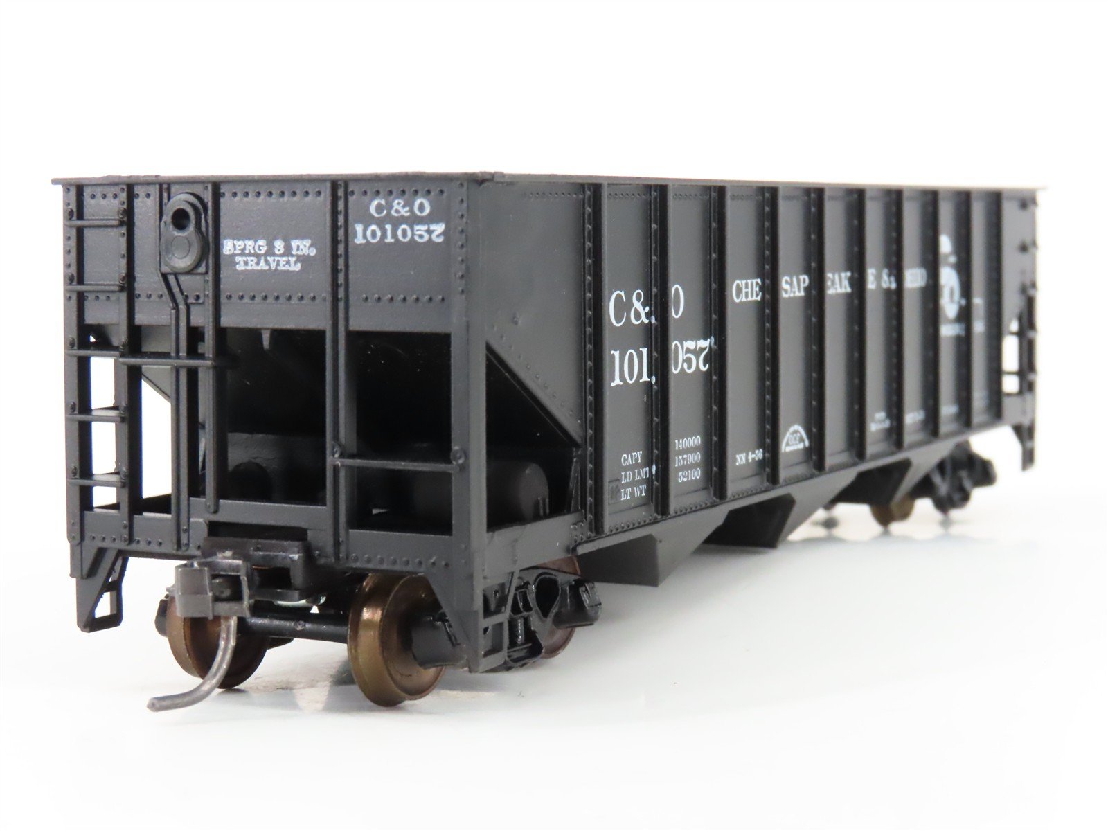 LOT of 2 HO Scale Roundhouse 1499 C&O Progress 3-Bay Open Hopper - Upgraded