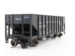 LOT of 2 HO Scale Roundhouse 1499 C&O Progress 3-Bay Open Hopper - Upgraded