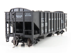 LOT of 2 HO Roundhouse 1499 C&O Progress 3-Bay Hopper w/ Coal Load - Upgraded