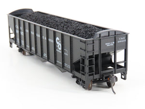 LOT of 2 HO Roundhouse 1499 C&O Progress 3-Bay Hopper w/ Coal Load - Upgraded