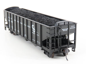 LOT of 2 HO Roundhouse 1499 C&O Progress 3-Bay Hopper w/ Coal Load - Upgraded