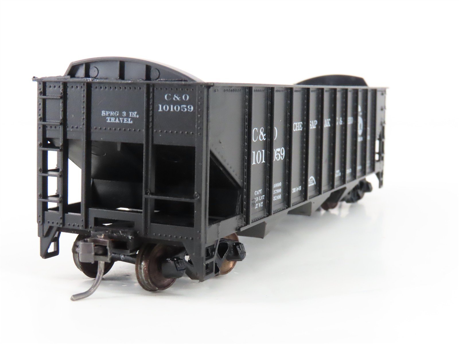 LOT of 2 HO Scale Roundhouse 1499 C&O Progress 3-Bay Open Hopper - Upgraded