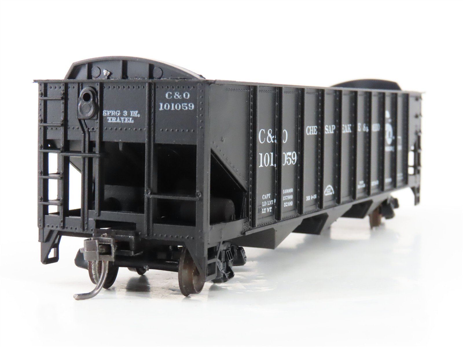 LOT of 2 HO Scale Roundhouse 1499 C&O Progress 3-Bay Open Hopper - Upgraded