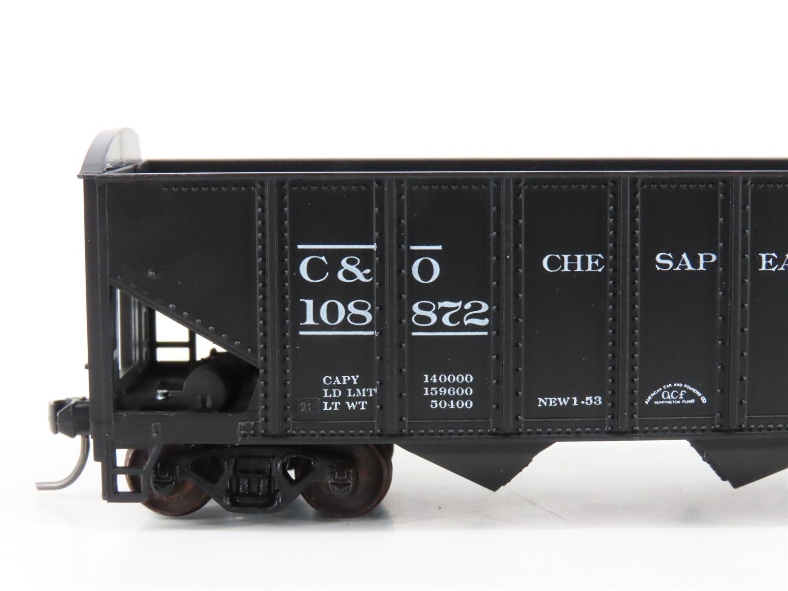 LOT of 2 HO Scale Roundhouse 1499 C&O Progress 3-Bay Open Hopper - Upgraded