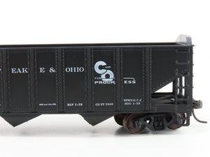 LOT of 2 HO Scale Roundhouse 1499 C&O Progress 3-Bay Open Hopper - Upgraded