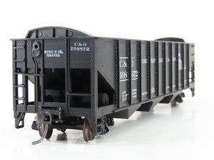 LOT of 2 HO Scale Roundhouse 1499 C&O Progress 3-Bay Open Hopper - Upgraded
