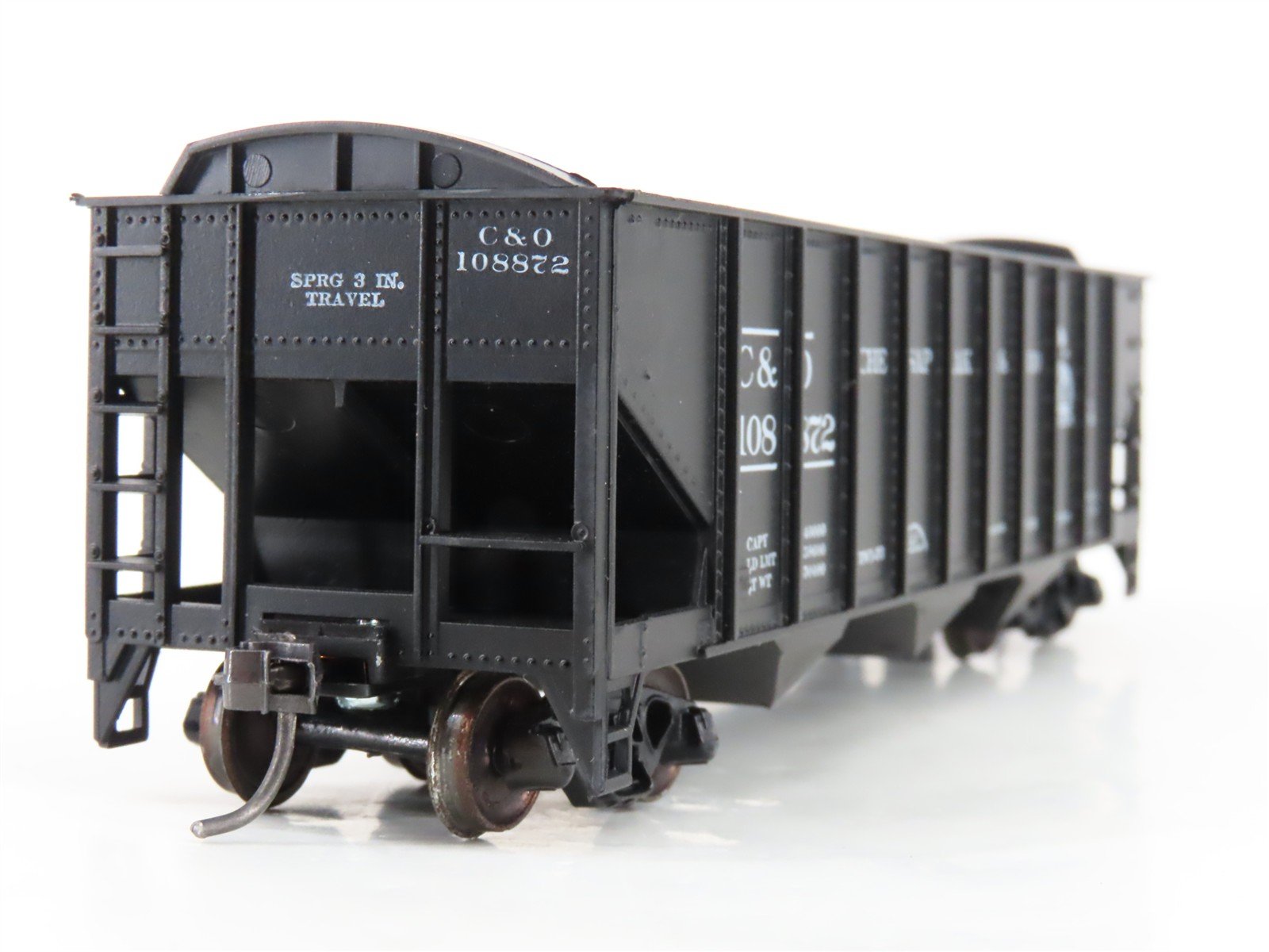 LOT of 2 HO Scale Roundhouse 1499 C&O Progress 3-Bay Open Hopper - Upgraded