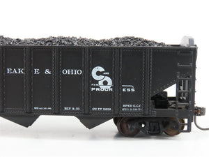 LOT of 2 HO Roundhouse 1499 C&O Progress 3-Bay Hopper w/ Coal Load - Upgraded