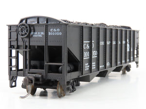 LOT of 2 HO Roundhouse 1499 C&O Progress 3-Bay Hopper w/ Coal Load - Upgraded