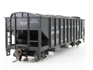 LOT of 2 HO Roundhouse 1499 C&O Progress 3-Bay Hopper w/ Coal Load - Upgraded