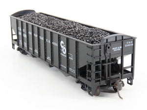LOT of 2 HO Roundhouse 1499 C&O Progress 3-Bay Hopper w/ Coal Load - Upgraded