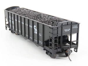 LOT of 2 HO Roundhouse 1499 C&O Progress 3-Bay Hopper w/ Coal Load - Upgraded