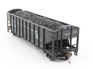 LOT of 2 HO Roundhouse 1499 C&O Progress 3-Bay Hopper w/ Coal Load - Upgraded