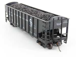 LOT of 2 HO Roundhouse 1499 C&O Progress 3-Bay Hopper w/ Coal Load - Upgraded