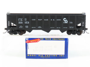 HO Scale Roundhouse 1499 C&O Progress 3-Bay Open Hopper #108874 - Upgraded