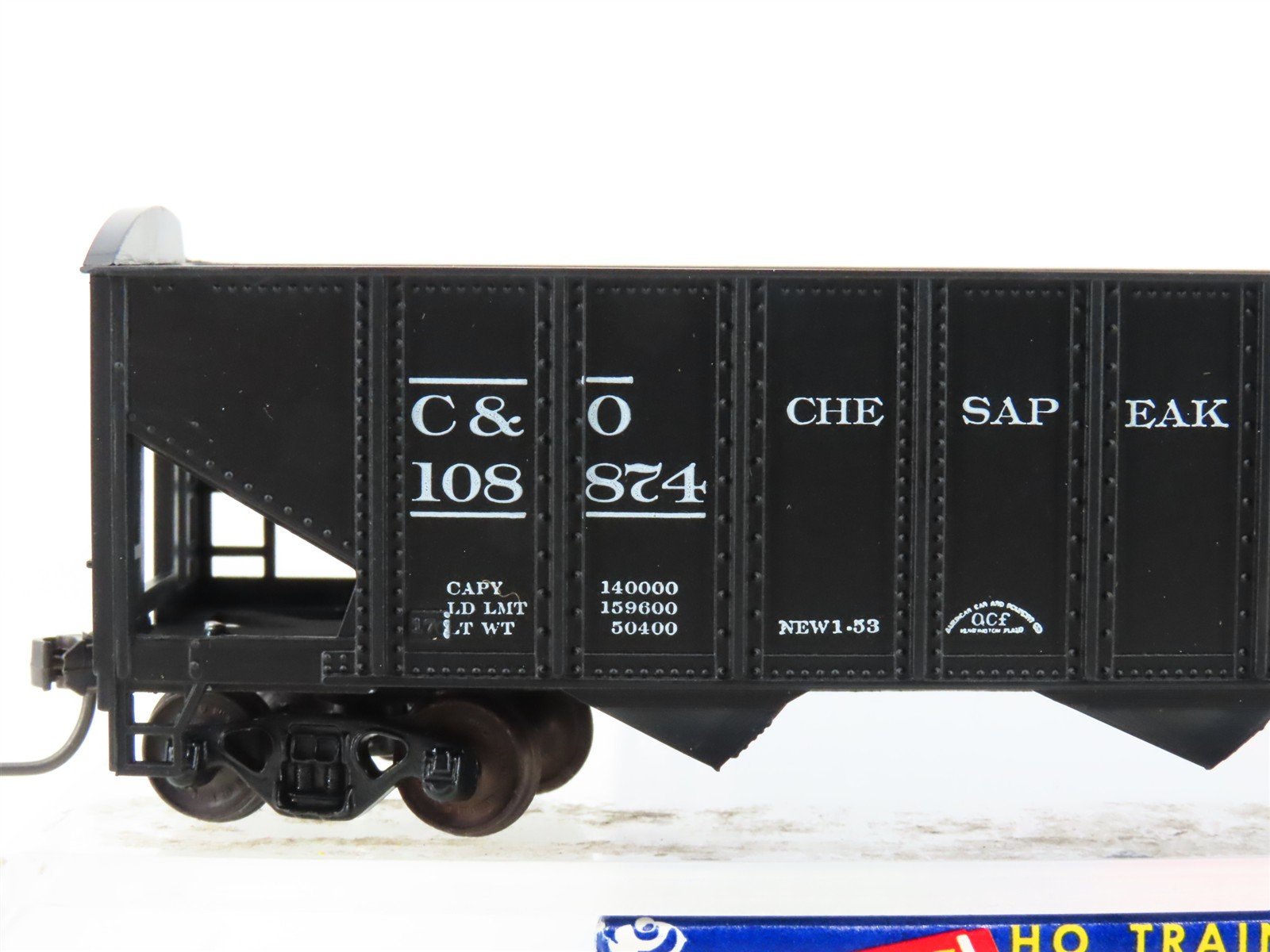 HO Scale Roundhouse 1499 C&O Progress 3-Bay Open Hopper #108874 - Upgraded