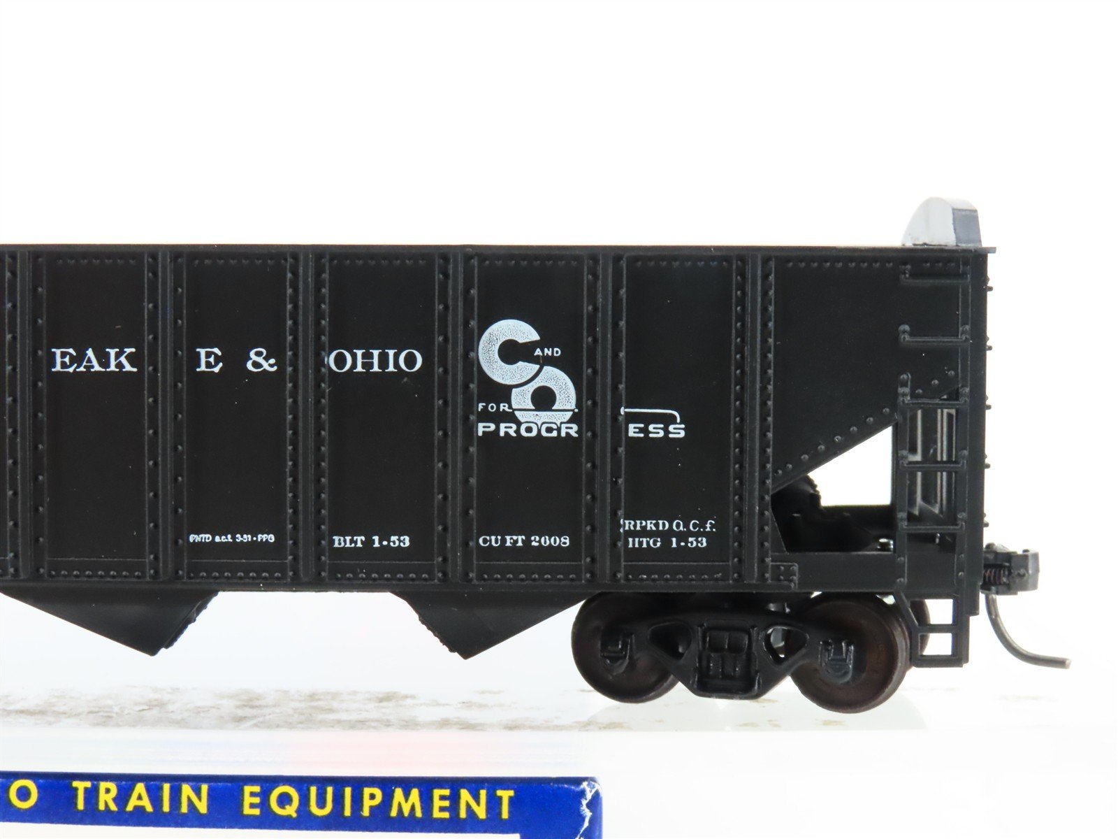 HO Scale Roundhouse 1499 C&O Progress 3-Bay Open Hopper #108874 - Upgraded