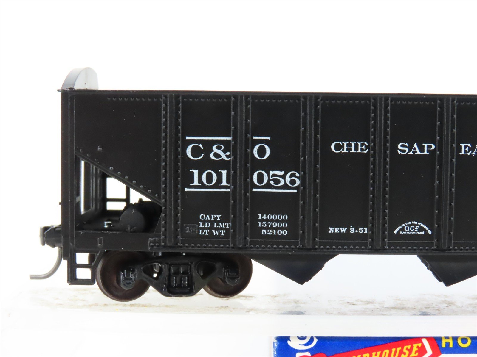 HO Scale Roundhouse 1499 C&O Progress 3-Bay Open Hopper #101056 - Upgraded