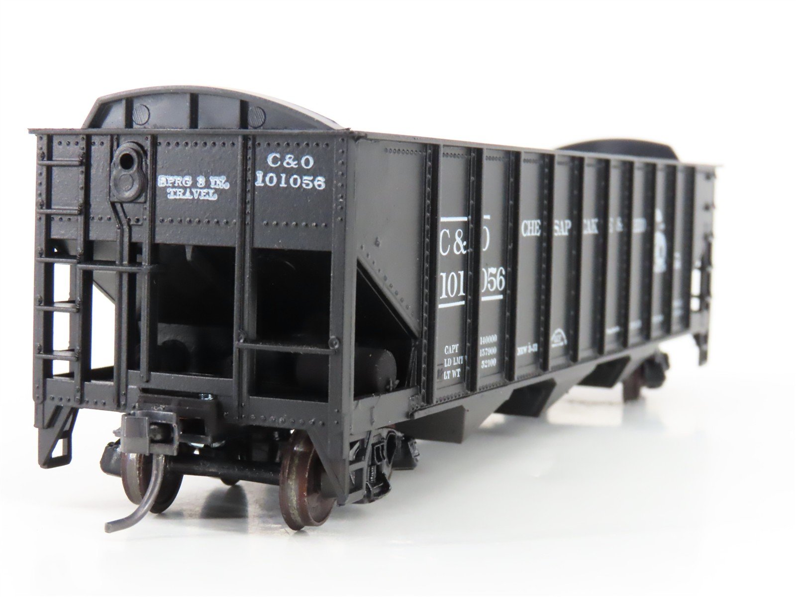HO Scale Roundhouse 1499 C&O Progress 3-Bay Open Hopper #101056 - Upgraded