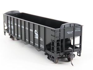 HO Scale Roundhouse 1499 C&O Progress 3-Bay Open Hopper #101056 - Upgraded