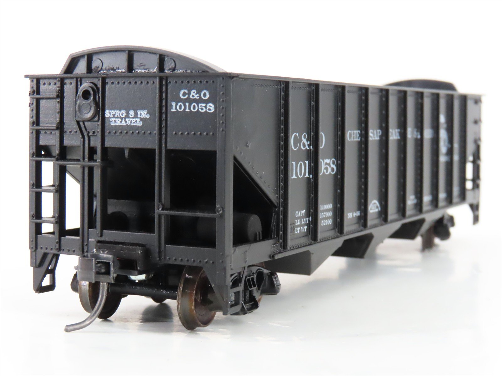 LOT of 2 HO Scale Roundhouse 1499 C&O Progress 3-Bay Open Hopper - Upgraded