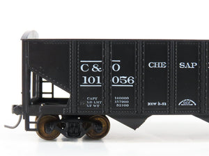 LOT of 2 HO Scale Roundhouse 1499 C&O Progress 3-Bay Open Hopper - Upgraded