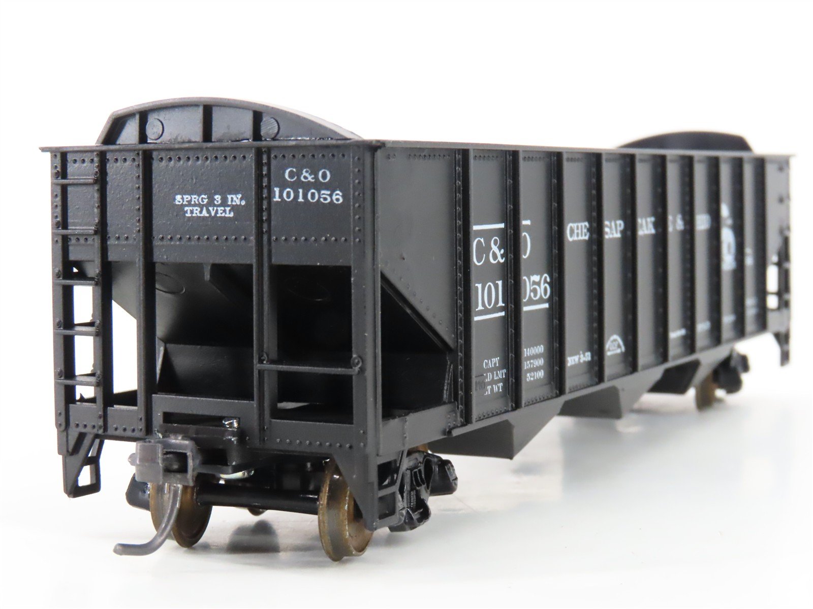 LOT of 2 HO Scale Roundhouse 1499 C&O Progress 3-Bay Open Hopper - Upgraded