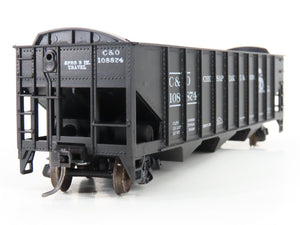 LOT of 2 HO Scale Roundhouse 1499 C&O Progress 3-Bay Open Hopper - Upgraded