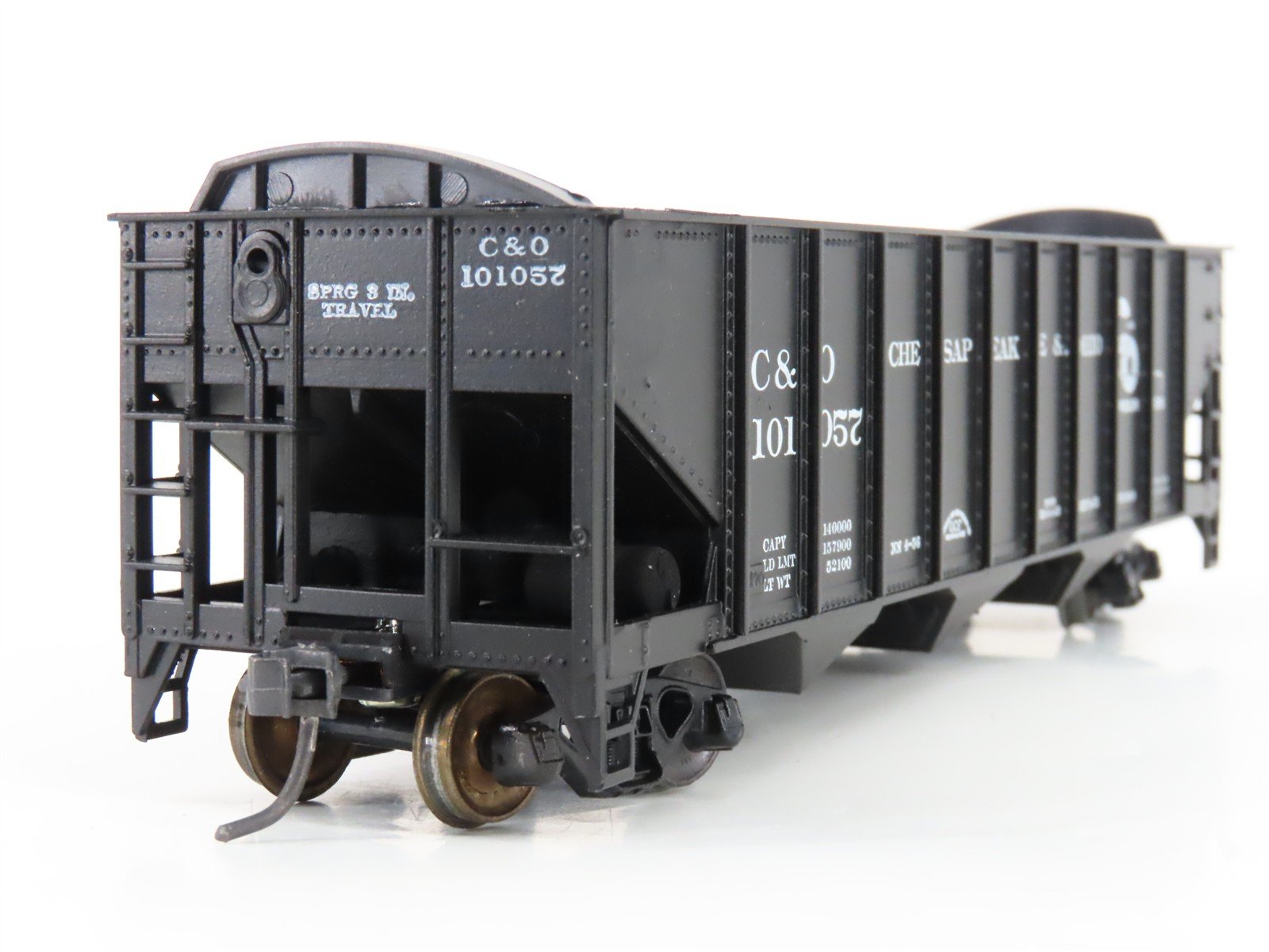 LOT of 2 HO Scale Roundhouse 1499 C&O Progress 3-Bay Open Hopper - Upgraded