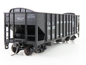 LOT of 2 HO Scale Roundhouse 1499 C&O Progress 3-Bay Open Hopper - Upgraded