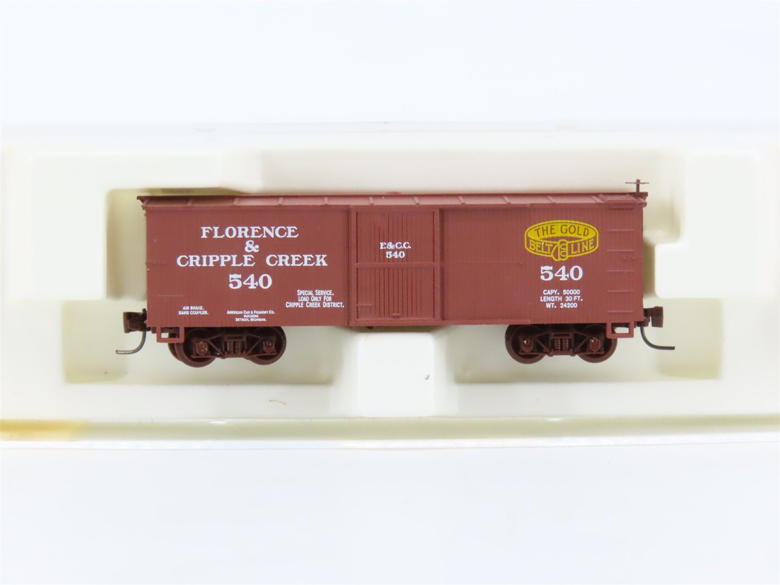 Nn3 Scale Micro-Trains MTL 15104 F&CC Florence & Cripple Creek 30' Box Car #540