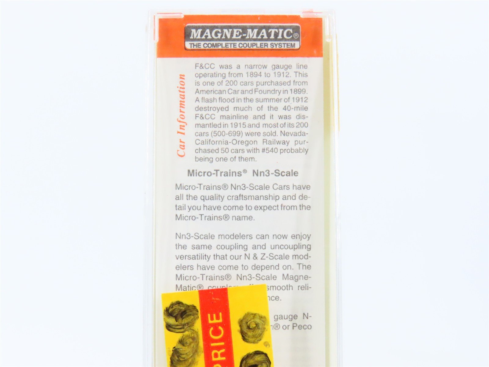 Nn3 Scale Micro-Trains MTL 15104 F&CC Florence & Cripple Creek 30' Box Car #540