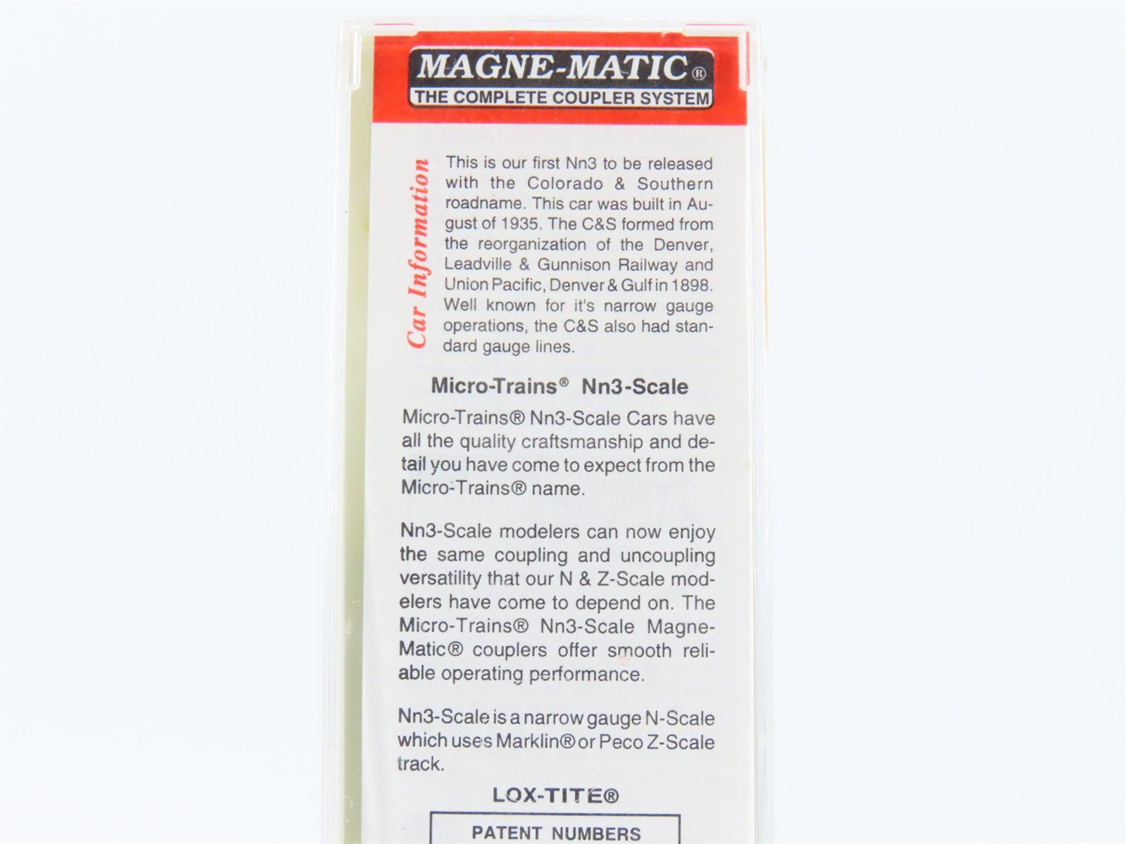 Nn3 Scale Micro-Trains MTL 15106 C&S Colorado & Southern 30' Wood Box Car #8226