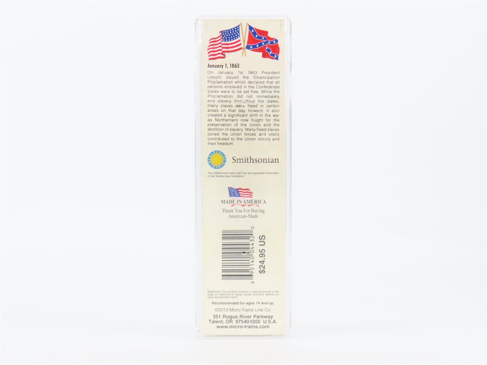 N Micro-Trains MTL 10100707 Civil War Series Emancipation Proclamation Box Car 7