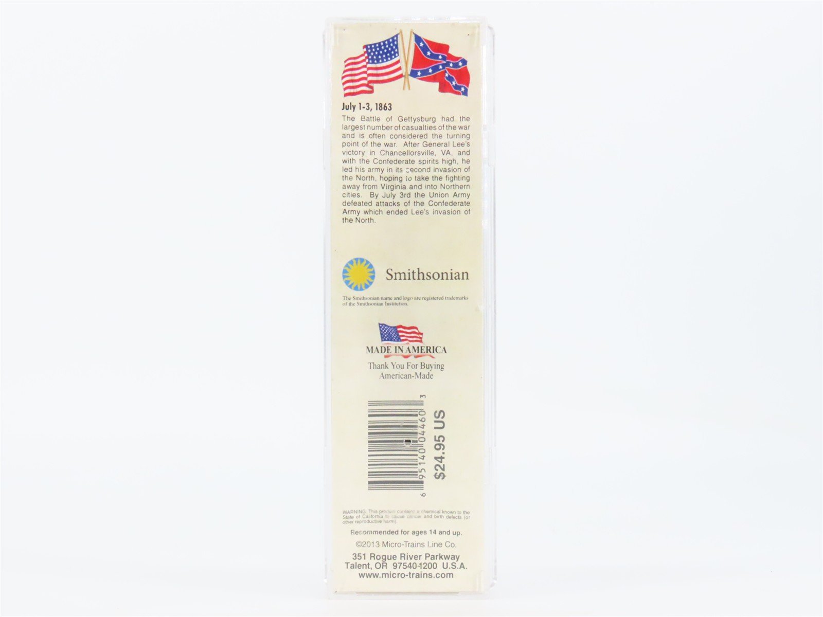 N Micro-Trains MTL 10100708 Civil War Series Battle of Gettysburg Box Car #8